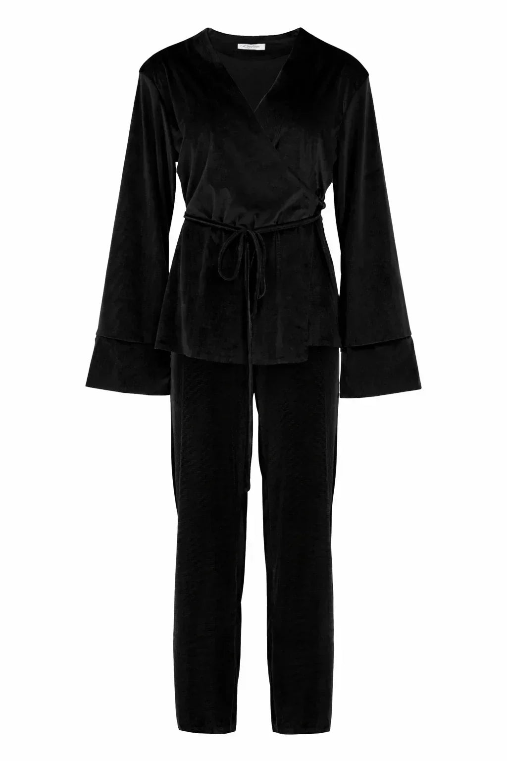 Reehan - Black Side Tie Kimono Set 7