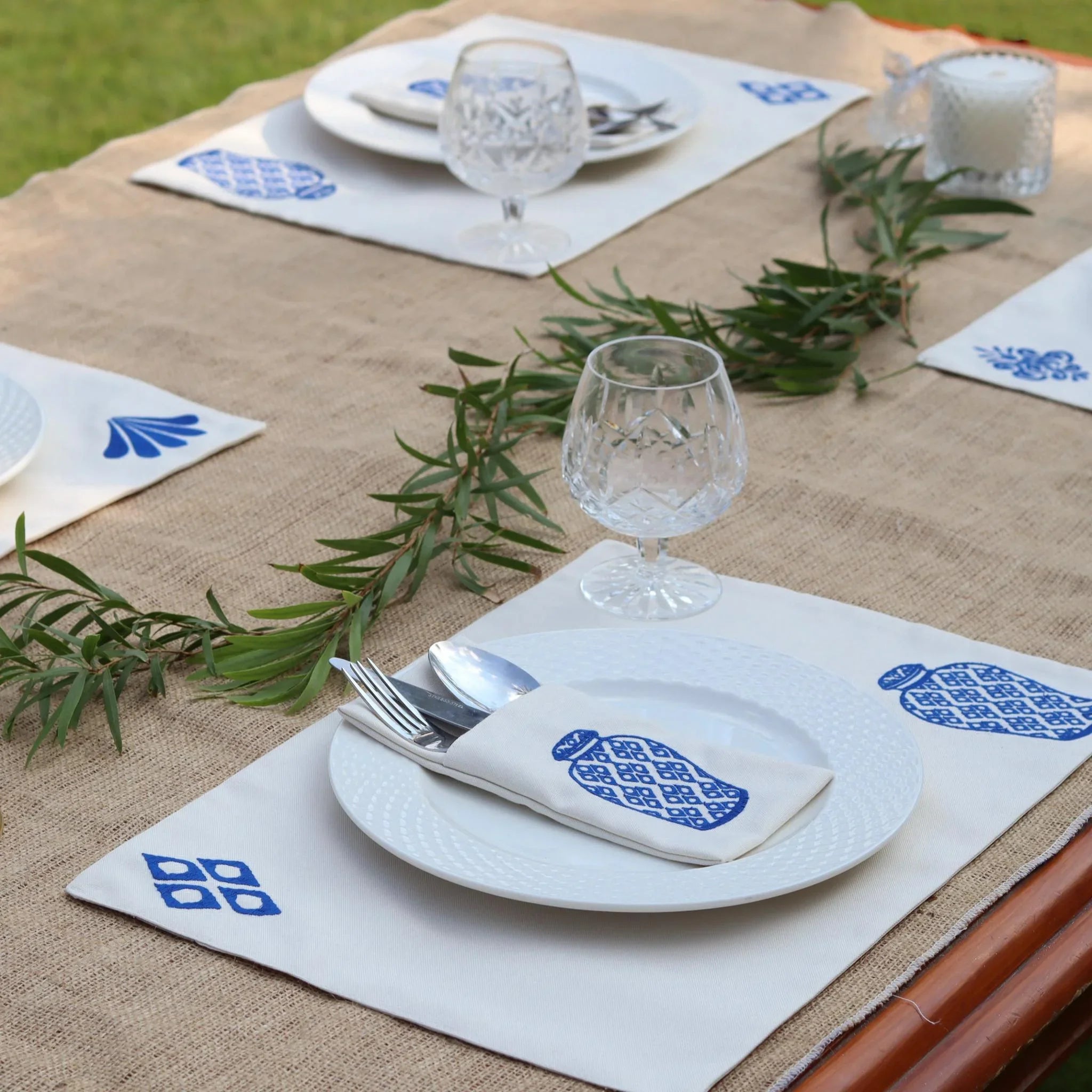 Bleu Blanc Placemats Set - Ticas