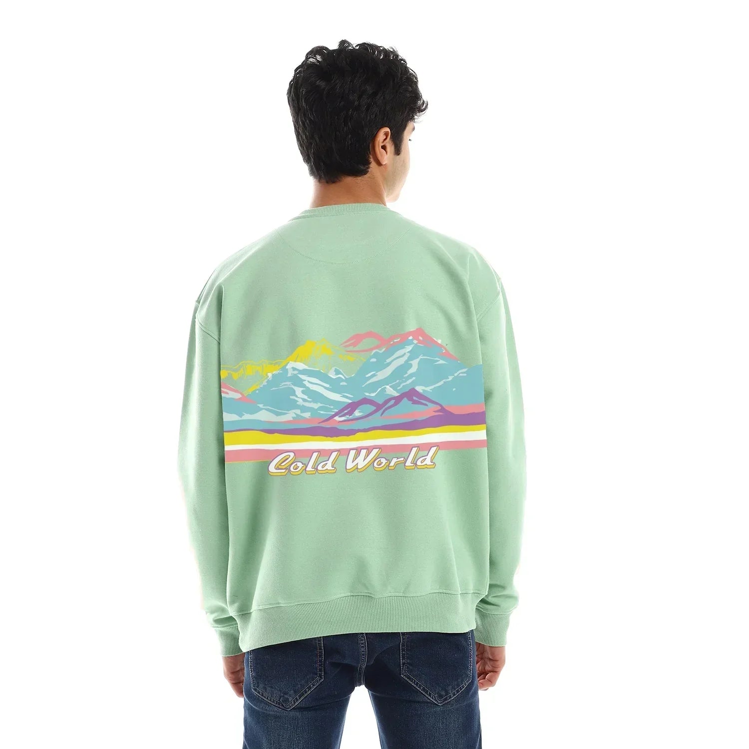 Cold Mountain Unisex Oversized Crew-neck Sweatshirt-mint Green - NAS Trends - Babazzaro