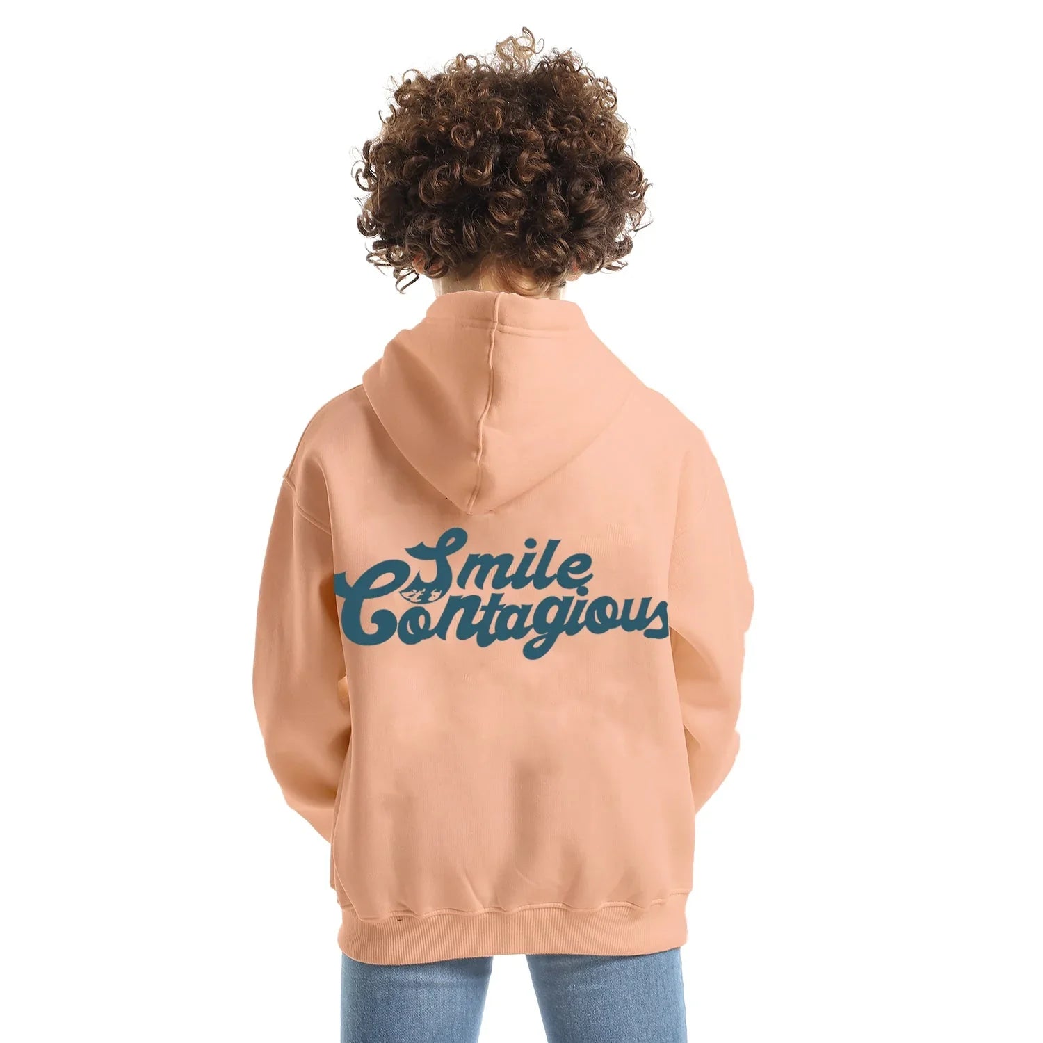 NAS Trends - Contagious Kids Oversized Zip-up Hoodie-Rose 3
