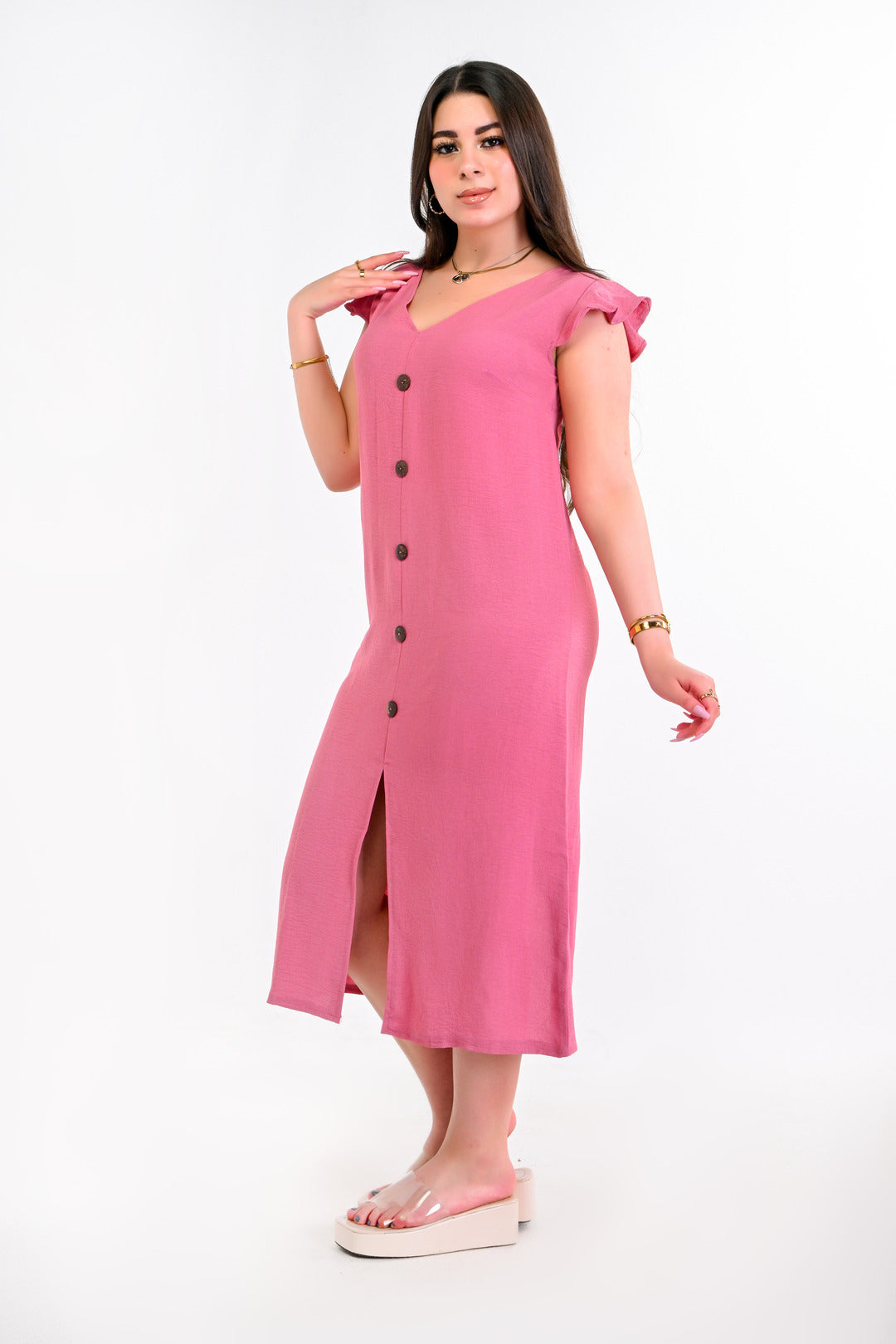 Linen Casual Long Dress - Viva 3