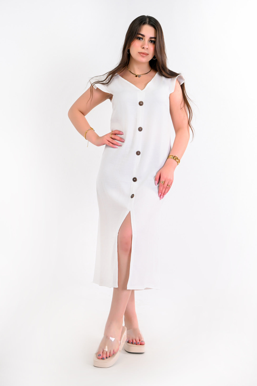 Linen Casual Long Dress - Viva 1