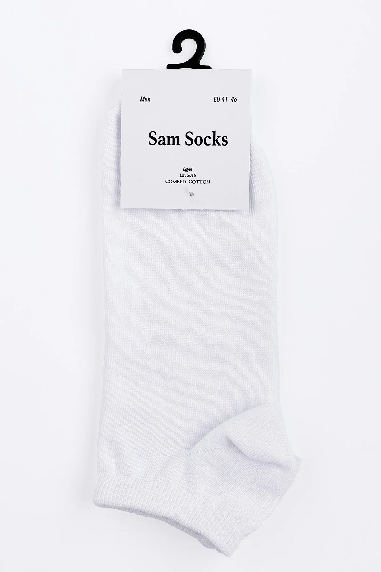 Men Set Of 5 Ankle Plain Socks White - Sam Socks - Babazzaro