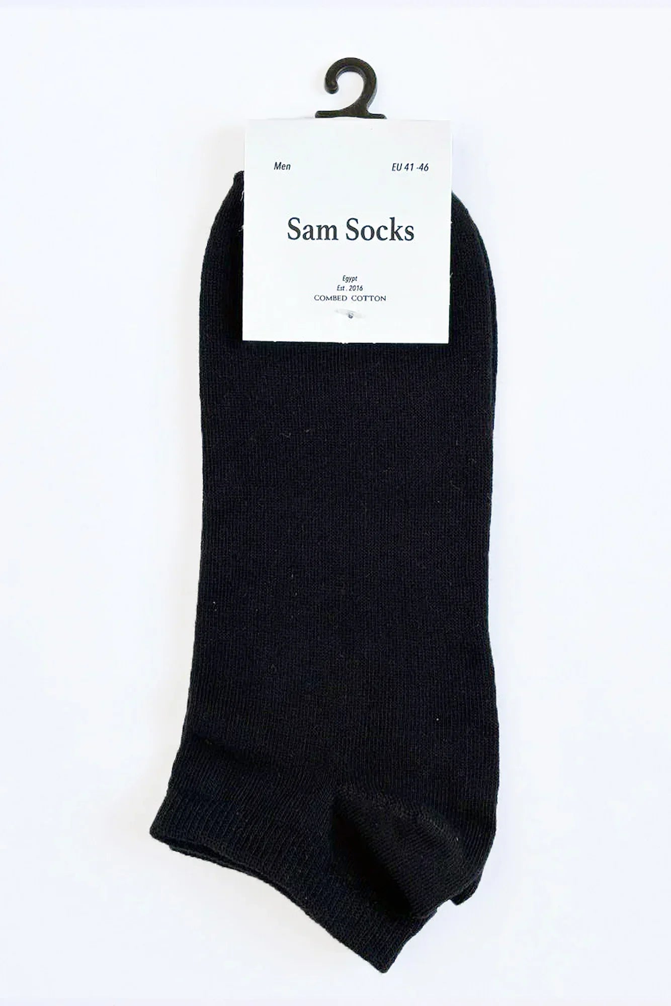 Men Set Of 3 Ankle Plain Socks Black - Sam Socks - Babazzaro