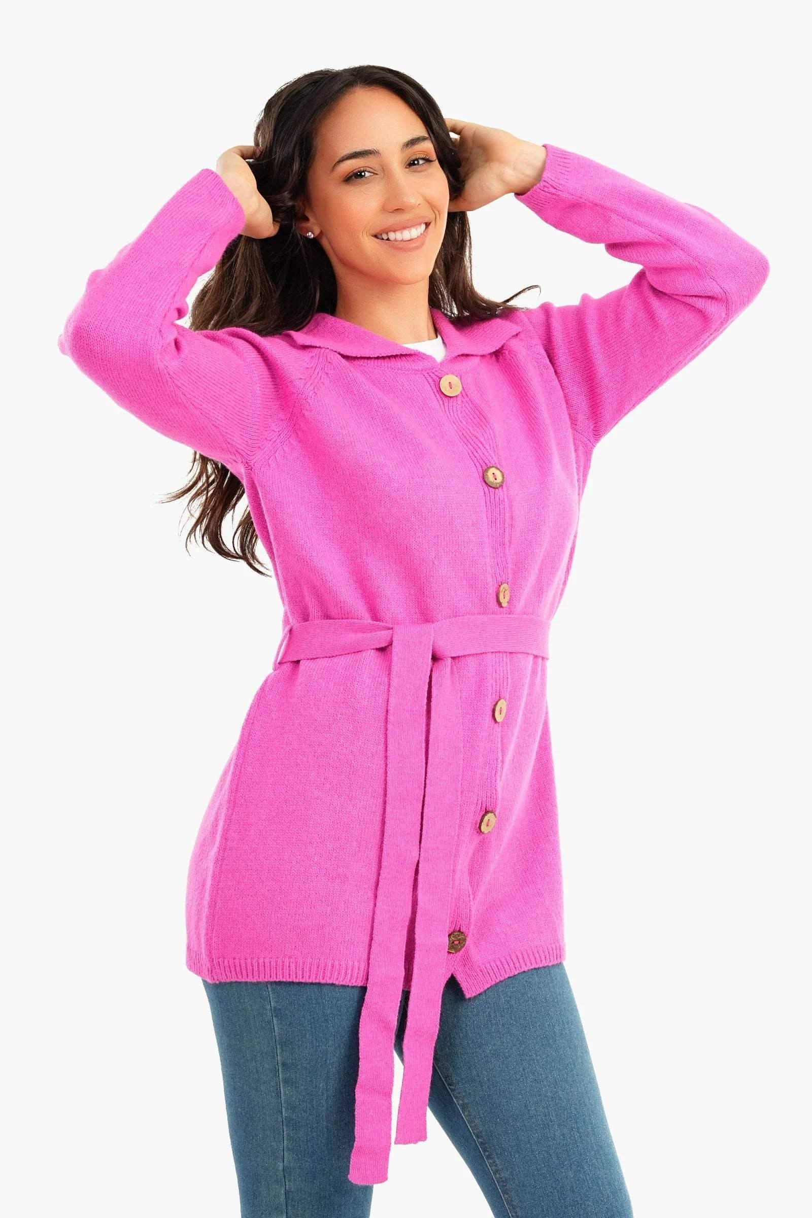 Carina - Knitted Hip Length Cardigan 12