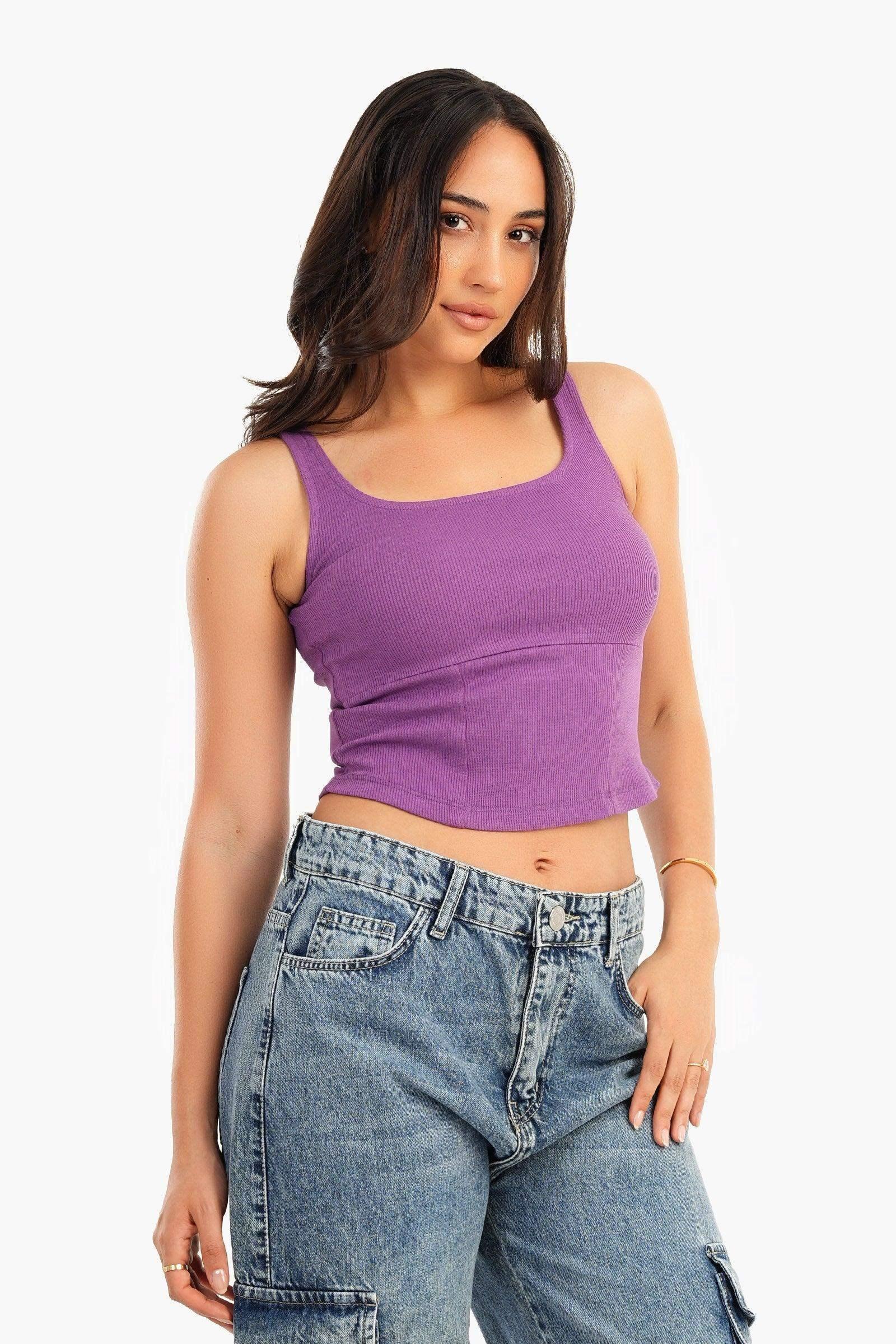 Carina - Cropped Ribbed Top 1