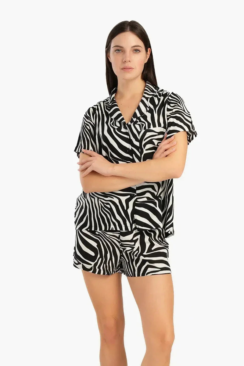 Zebra Pattern Pyjama Set - Carina 5