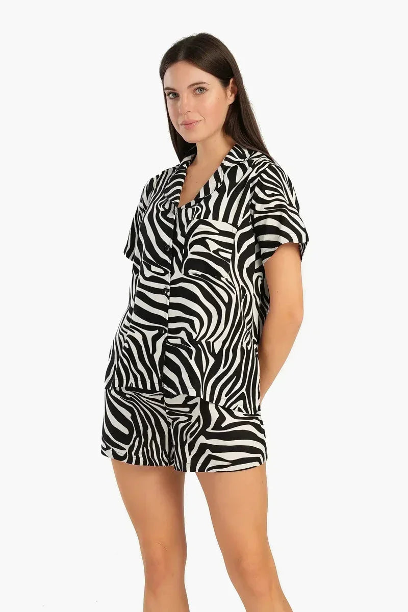 Zebra Pattern Pyjama Set - Carina 1