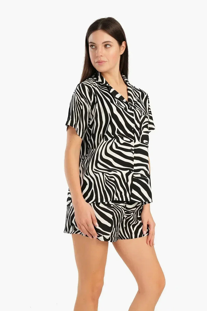 Zebra Pattern Pyjama Set - Carina 2