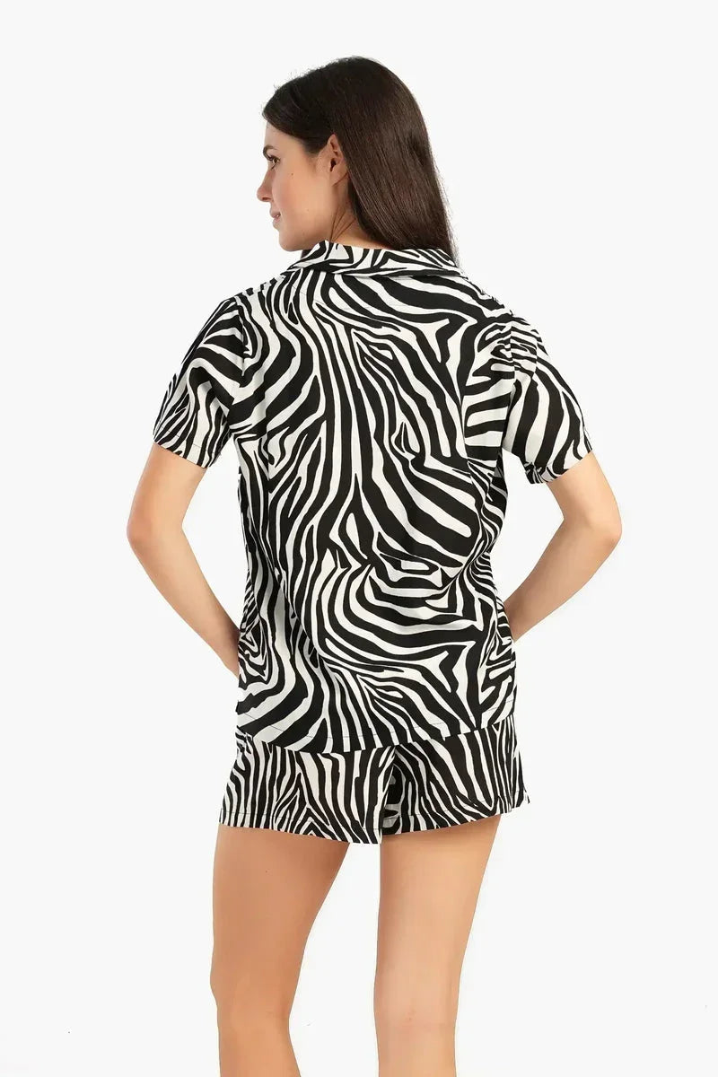 Zebra Pattern Pyjama Set - Carina 3
