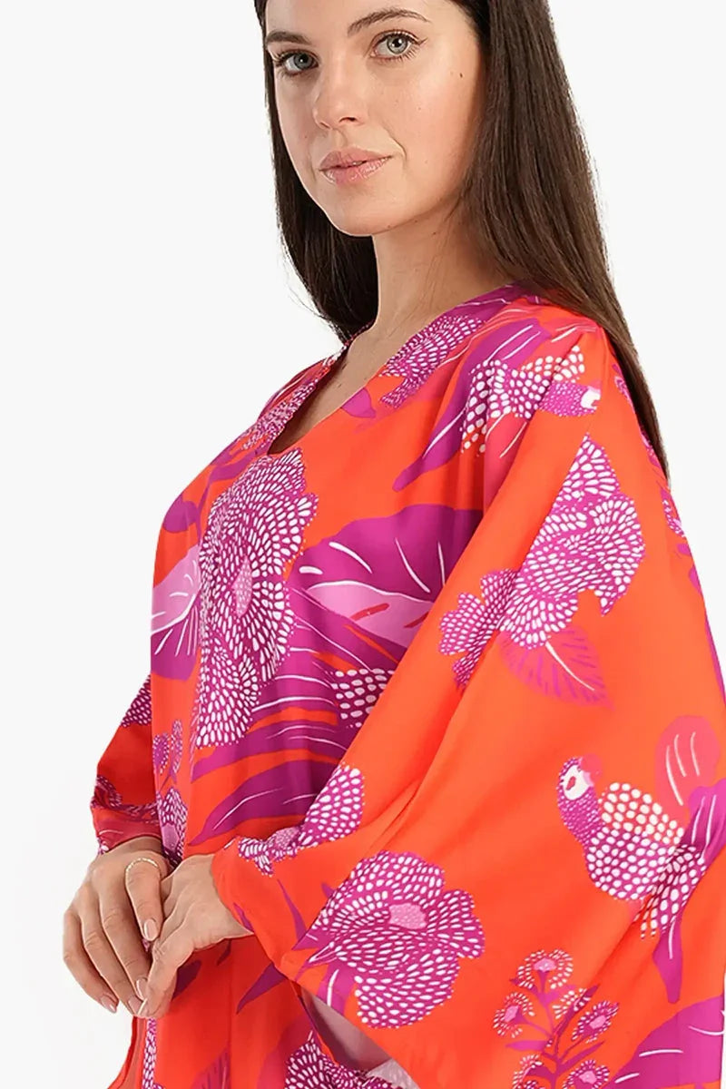 Carina - Floral Poncho Dress 3