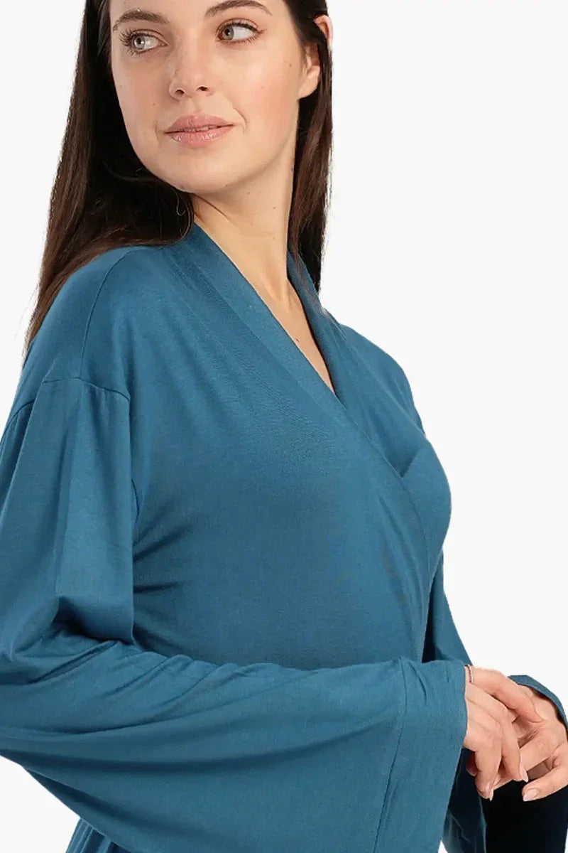 Carina - Long Sleeves Plain Robe 14