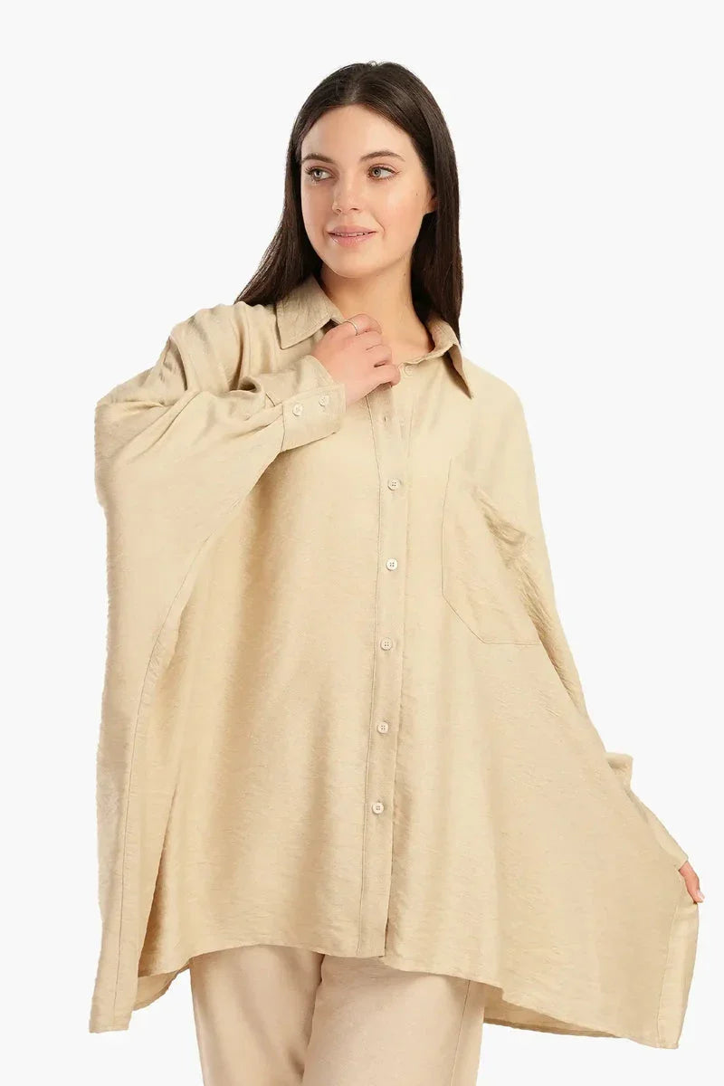 Carina - Oversized Poncho Shirt 2