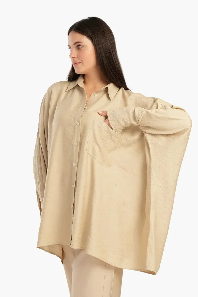 Oversized Poncho Shirt - Carina 5