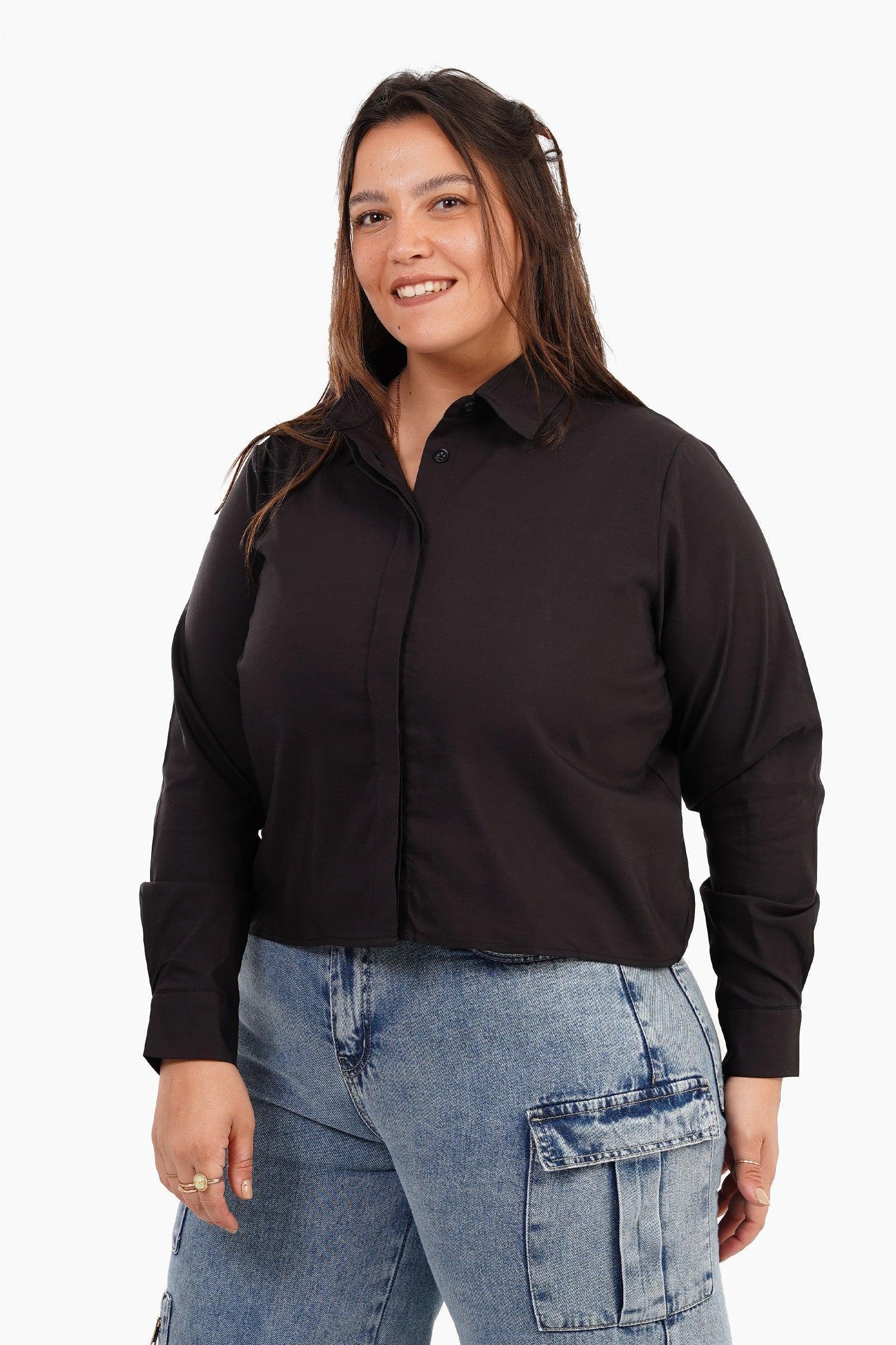 Clue - Poplin Cropped Shirt 1