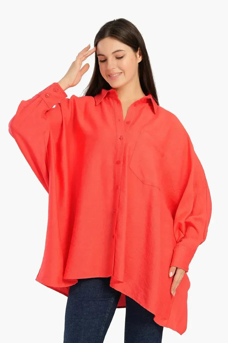 Oversized Poncho Shirt - Carina 3