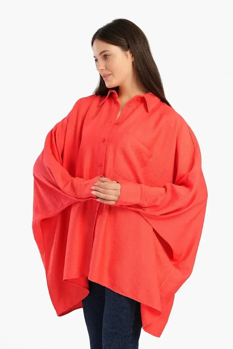 Oversized Poncho Shirt - Carina 6