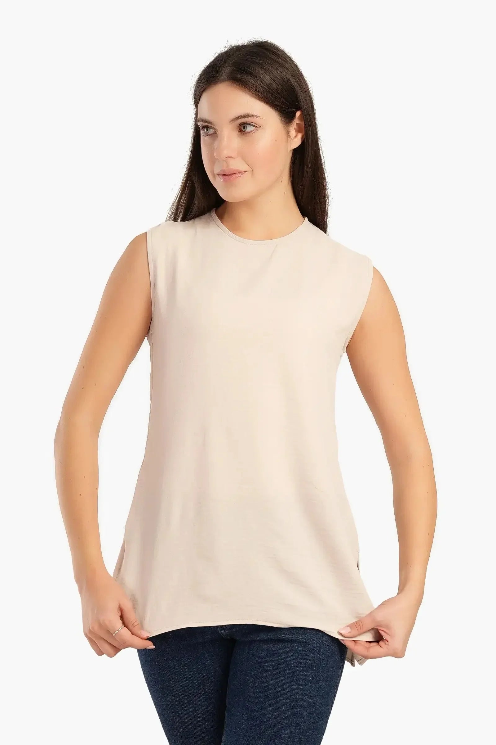Carina - Sleeveless Blouse with Slits 6