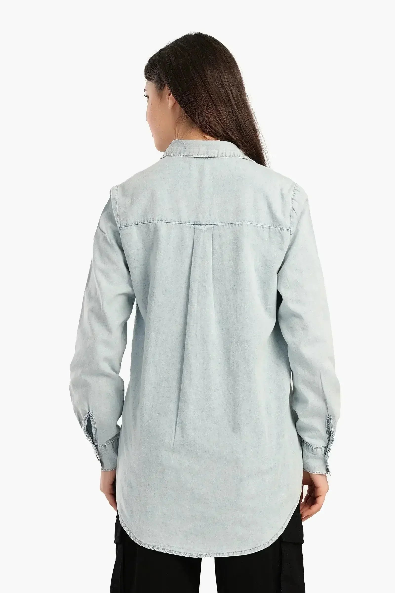 Carina - Denim Shirt with Flap Pockets 3