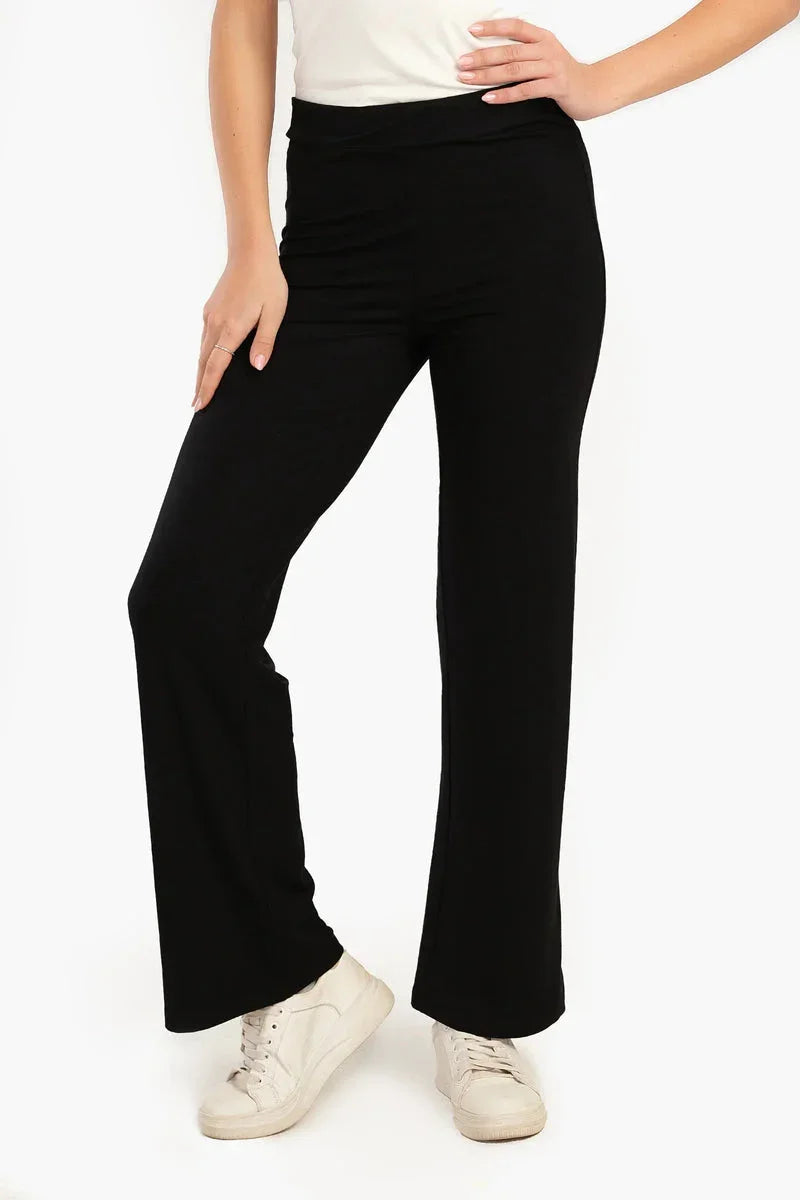 Carina - Straight Cut Solid Pants 1