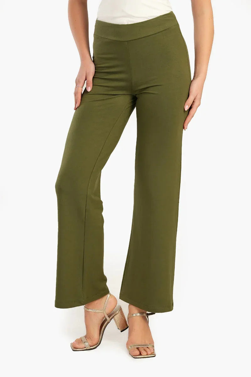 Carina - Straight Cut Solid Pants 2