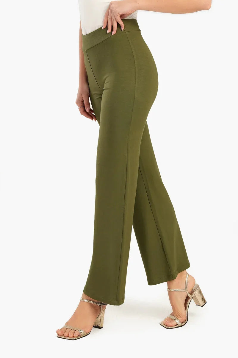 Carina - Straight Cut Solid Pants 4