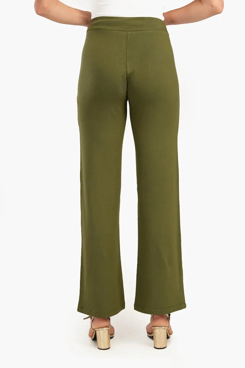 Carina - Straight Cut Solid Pants 6