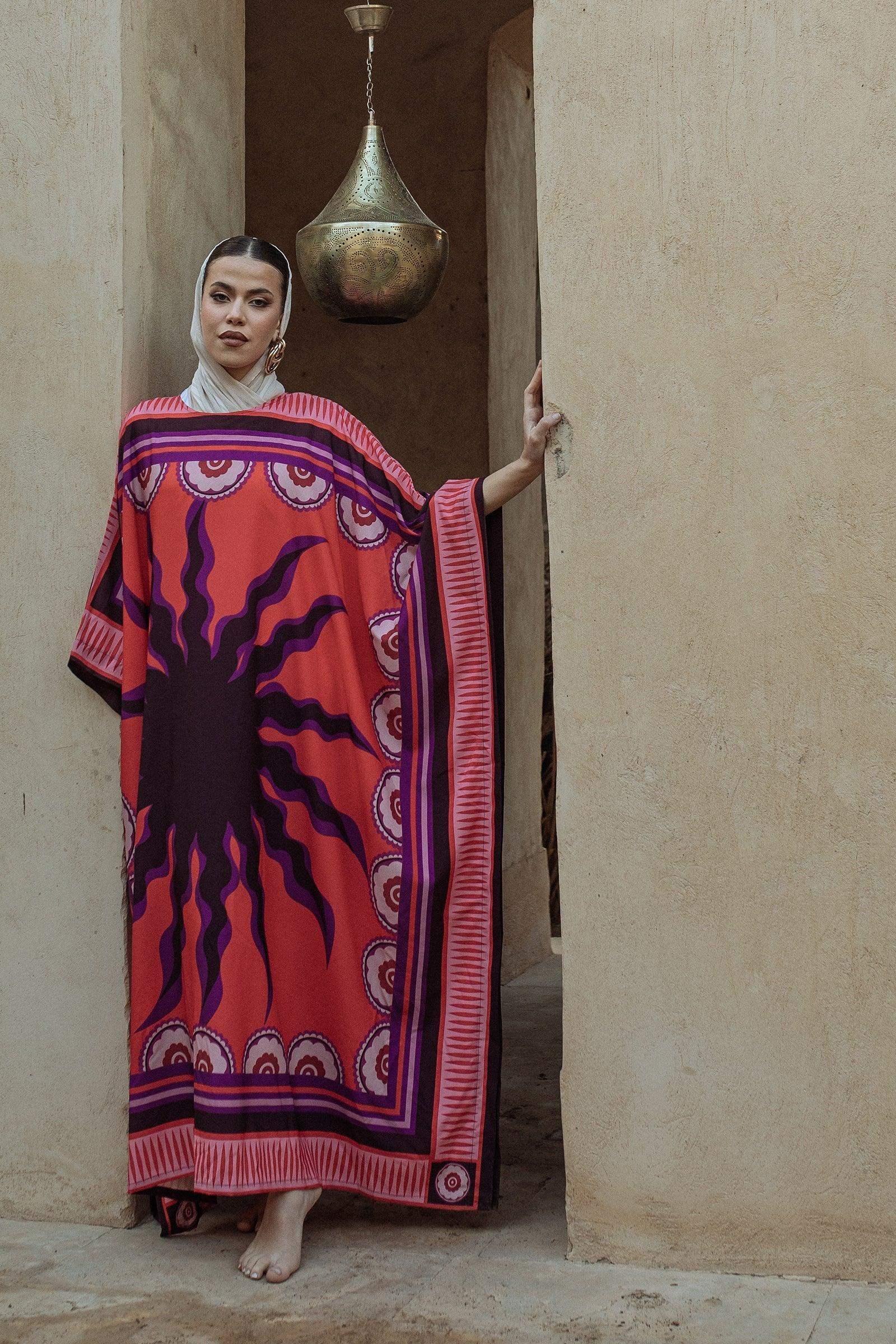 Carina - Sun Printed Abaya 1
