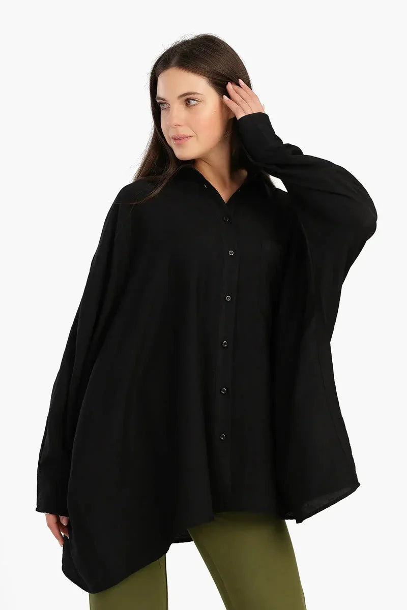 Carina - Oversized Poncho Shirt 1