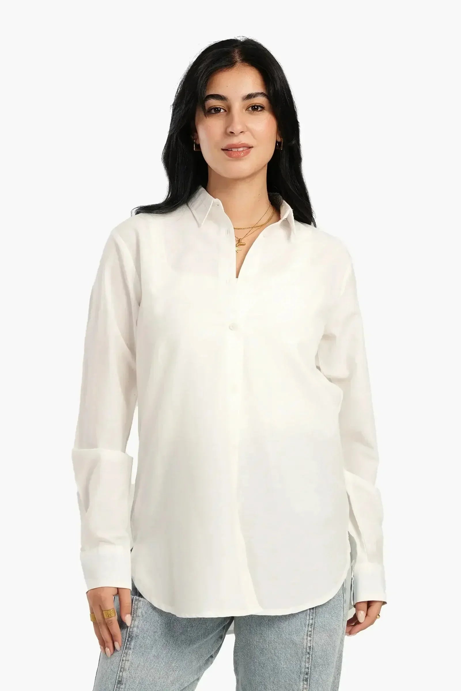 Carina - Off White Poplin Shirt 2