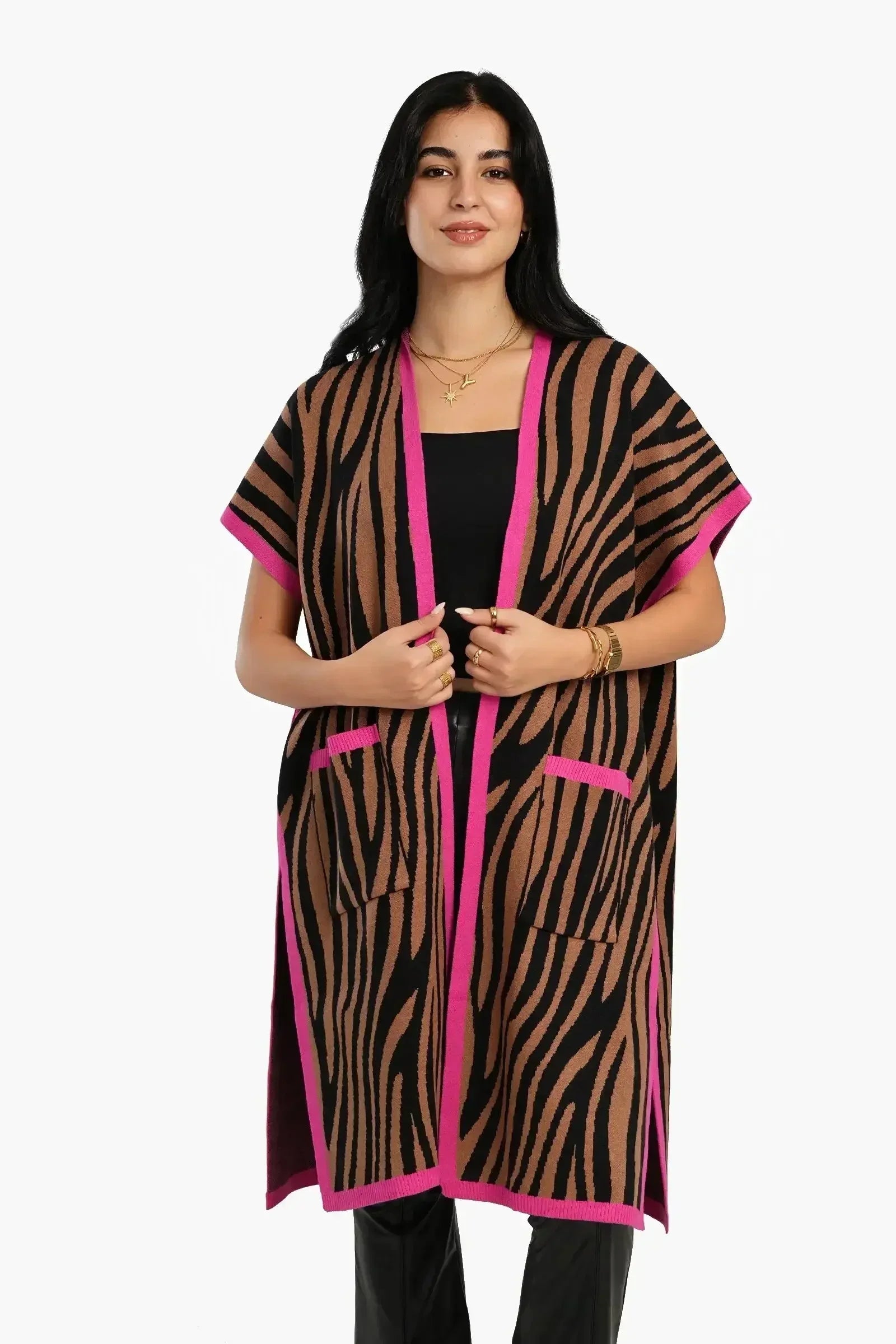 Carina - Zebra Print Wool Vest 2