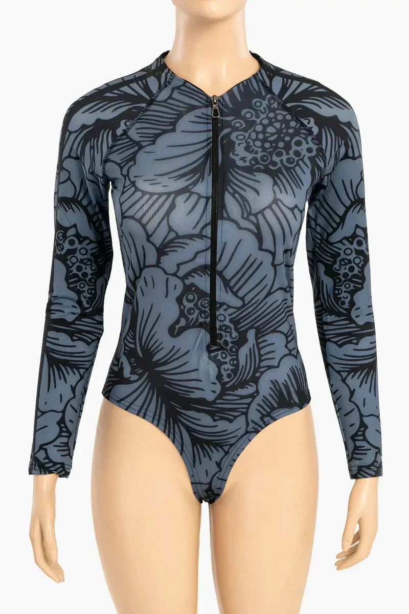 Floral Rash Guard Swimsuit - Carina 5