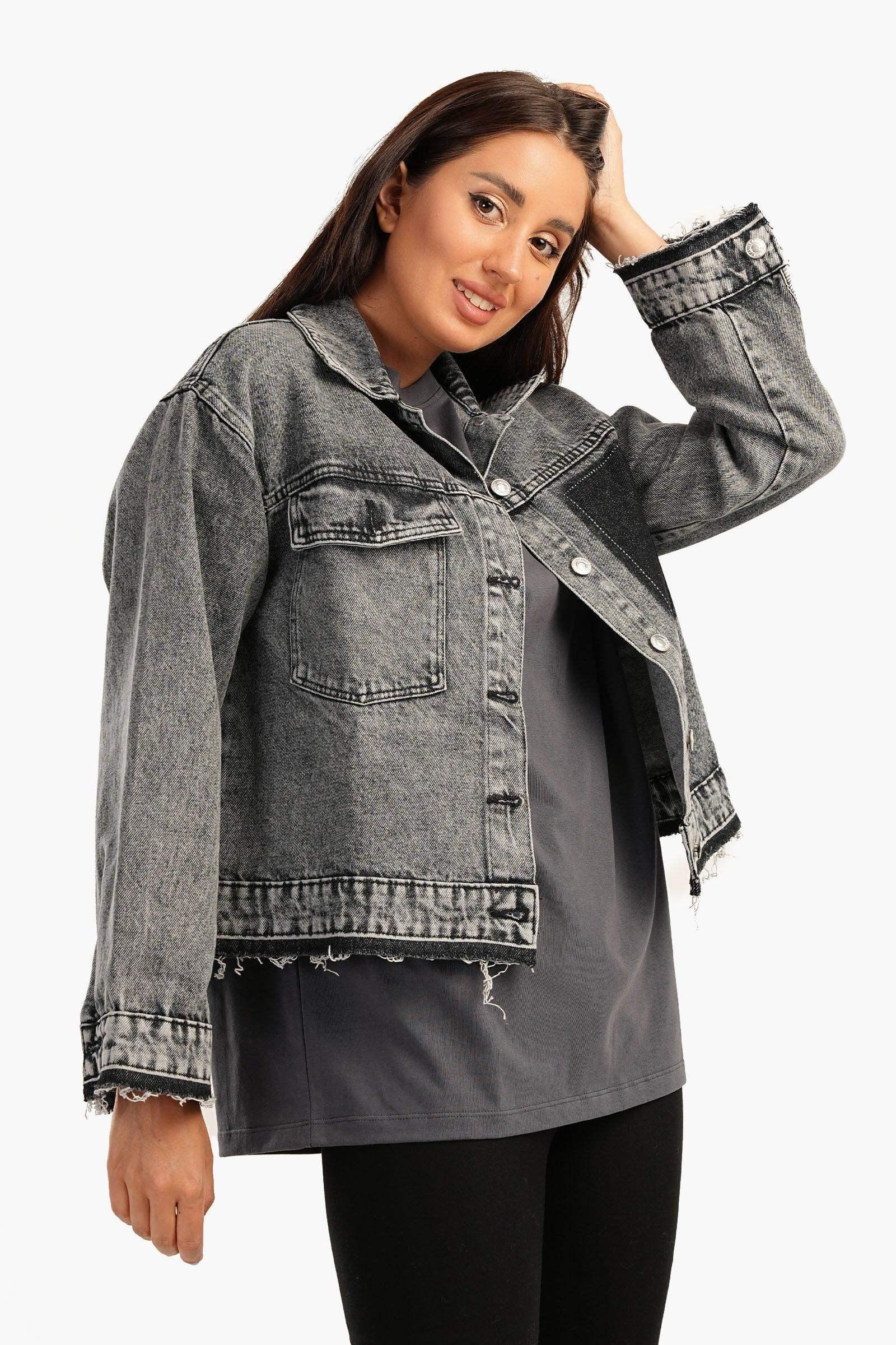 Carina - Grey Denim Jacket 1