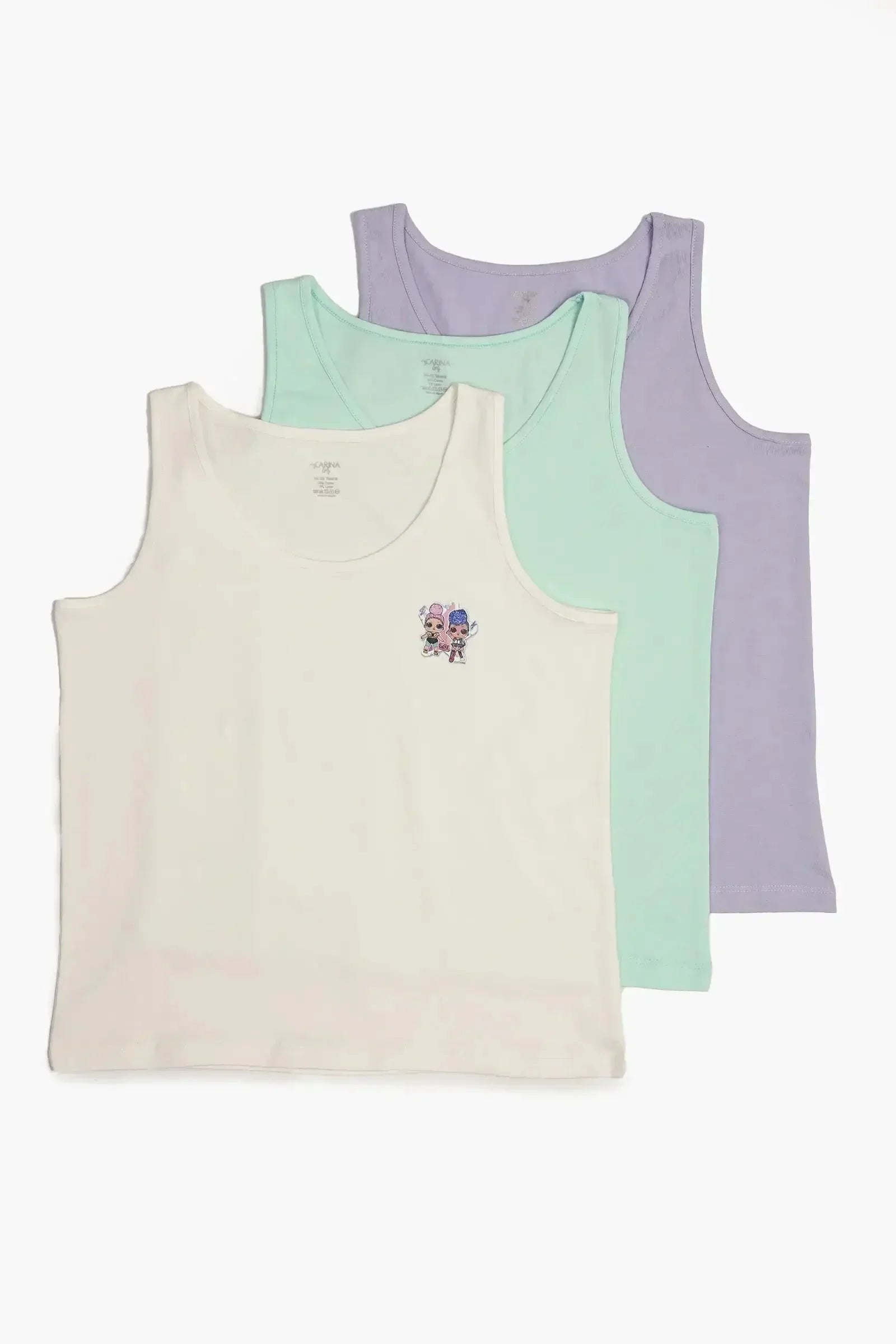 Carina - Pack of 3 Girly Basic Top 15