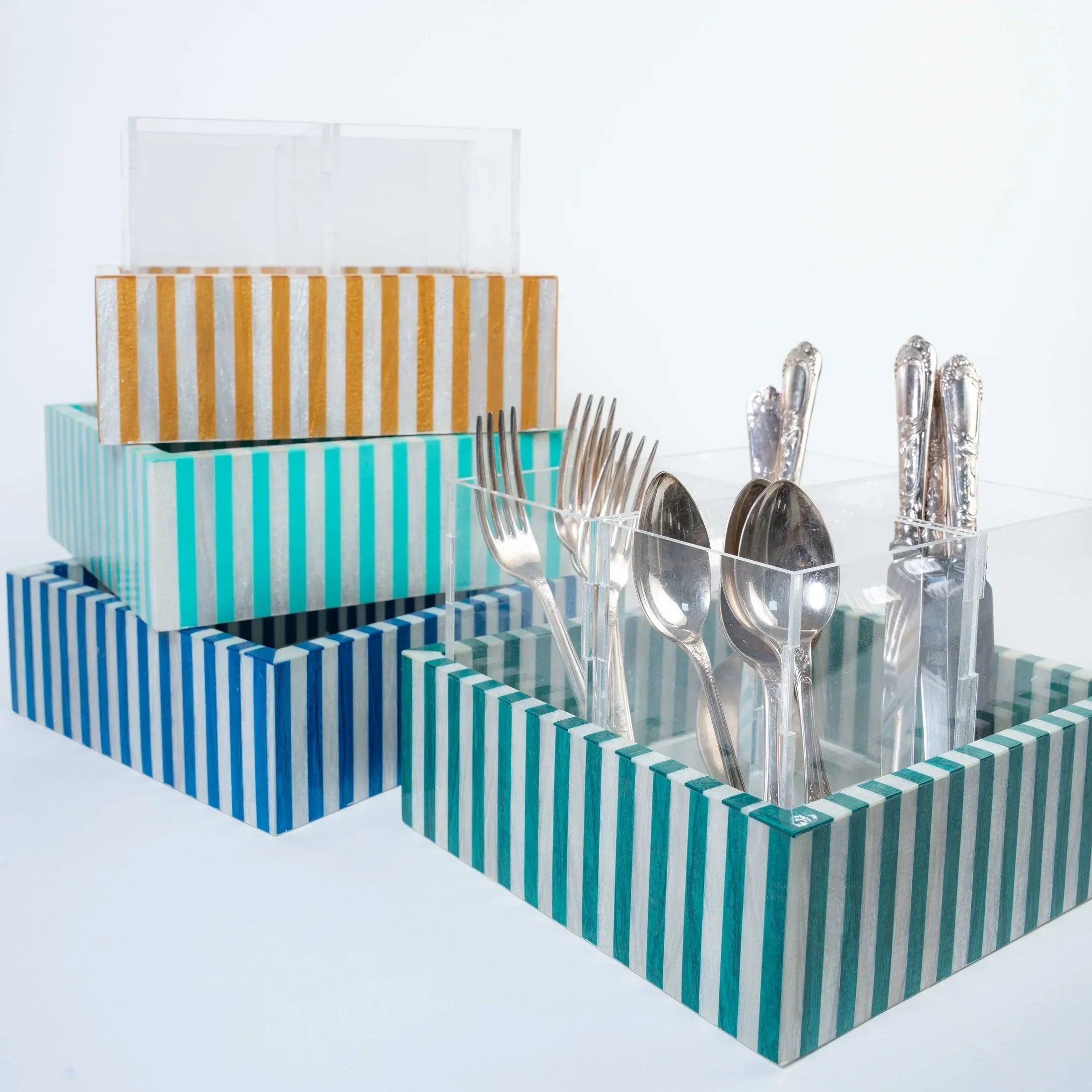 Pearl Luxe Cutlery Holder - Lavender - Babazzaro