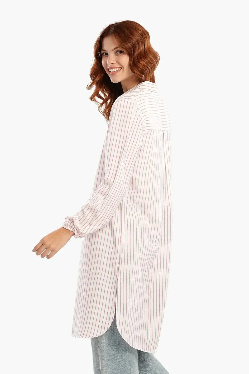 Carina - Striped Short Shirt Dress 5