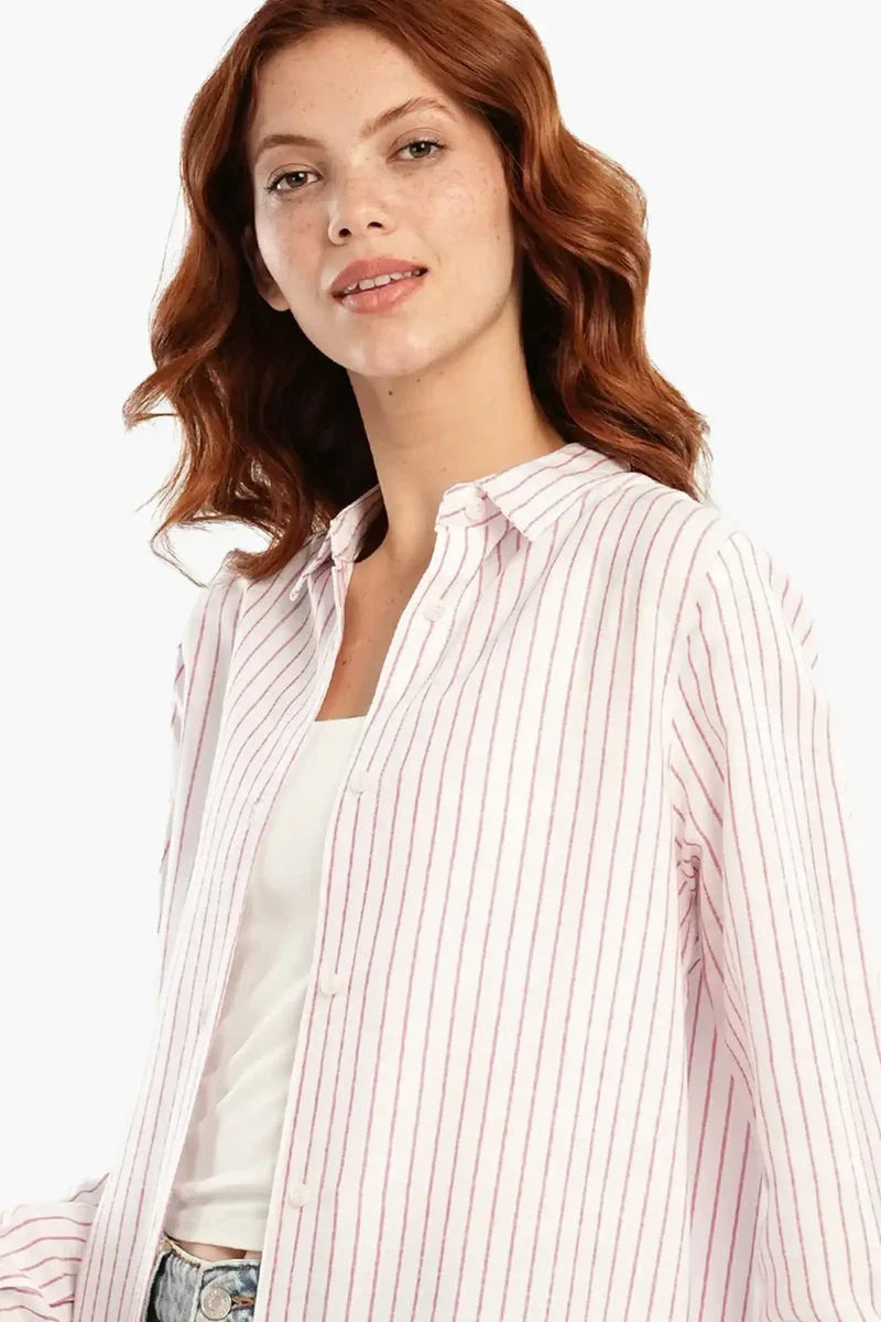 Carina - Striped Short Shirt Dress 7