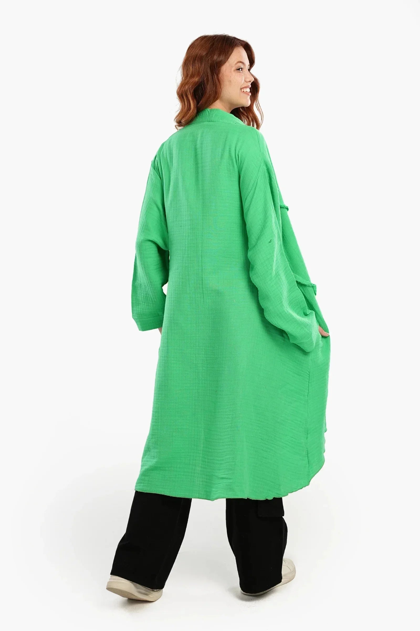 Carina - Summer Kimono with Ruffled Hem 3