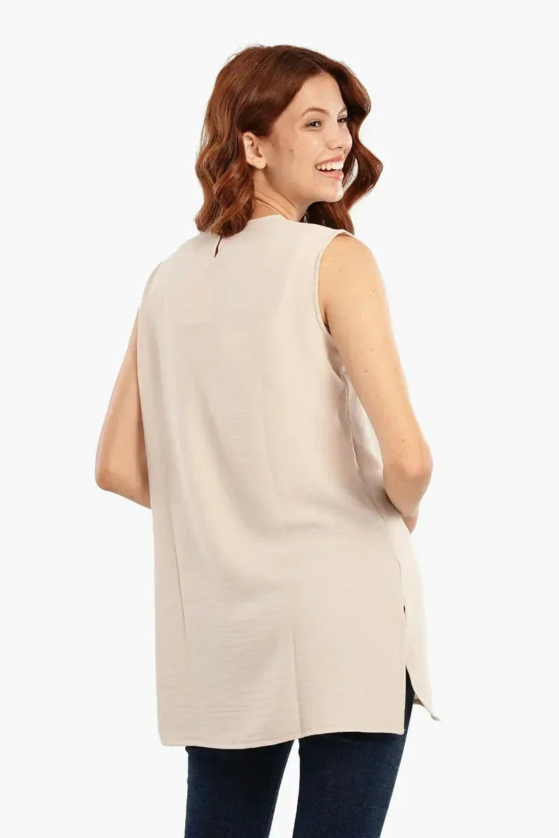 Lightweight Round Neck Blouse - Carina 12