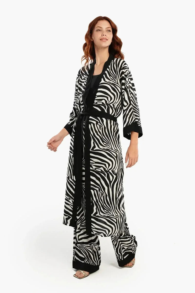 Zebra Pattern Robe - Carina 2