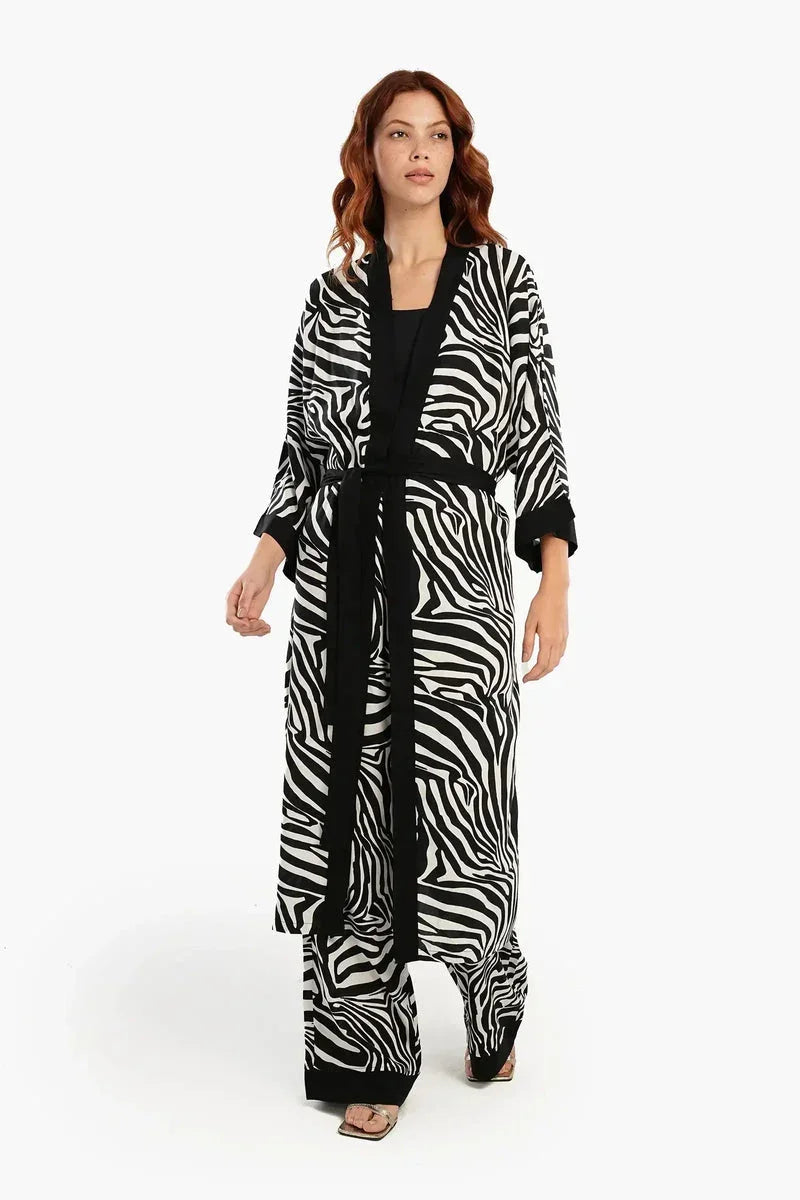 Zebra Pattern Robe - Carina 5