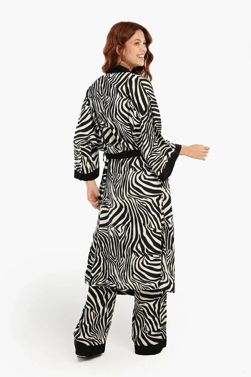 Carina - Zebra Pattern Robe 1