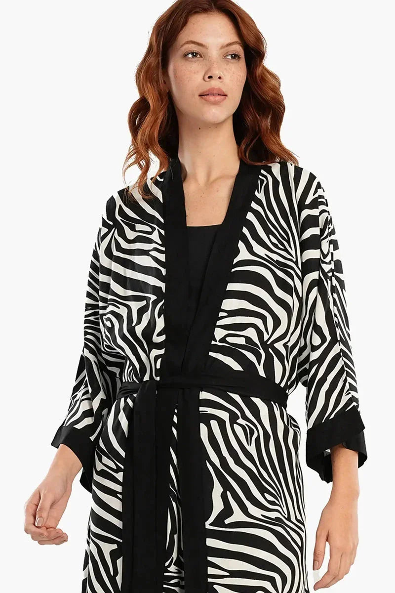 Zebra Pattern Robe - Carina 4