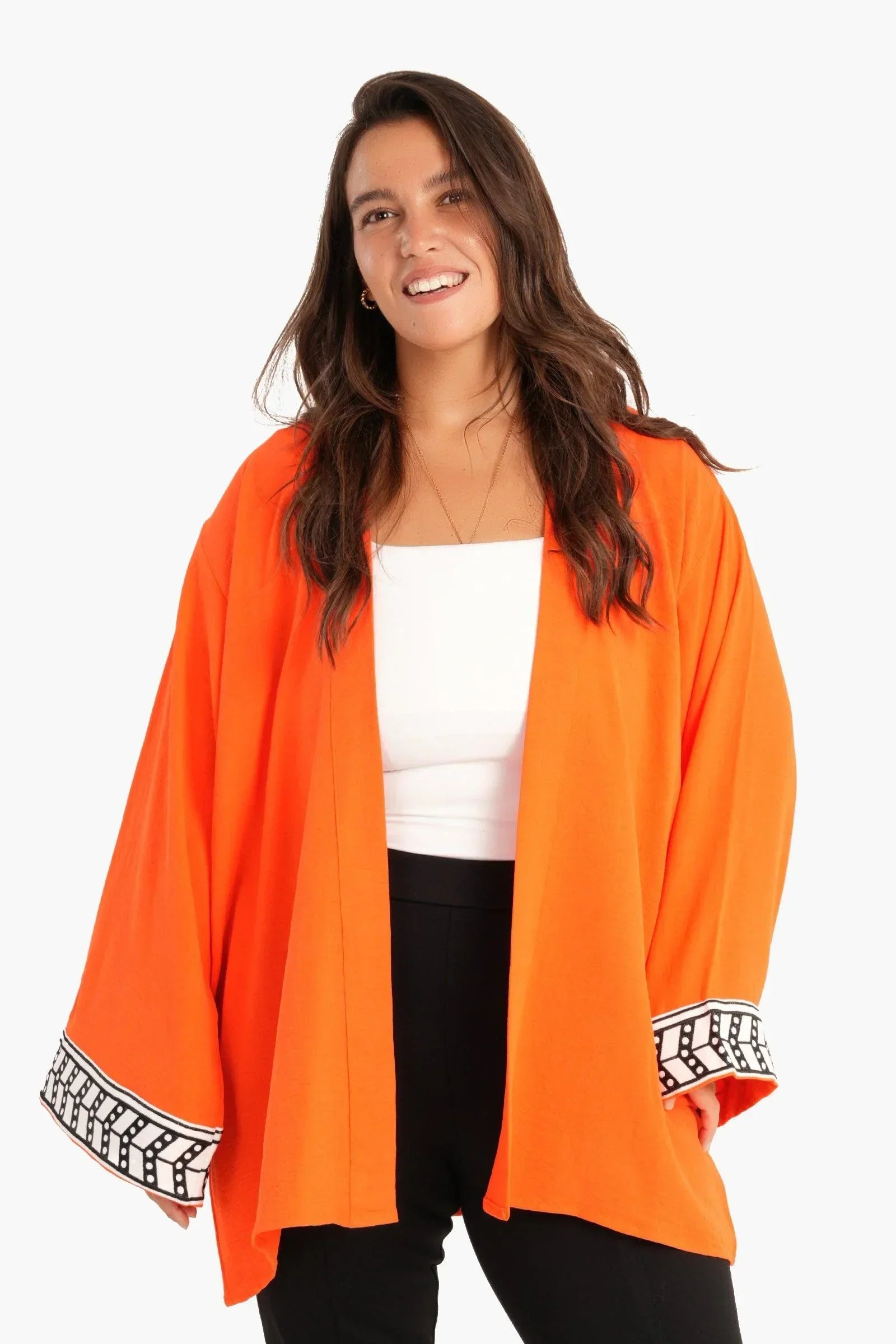Clue - Back Palm Print Kimono 3