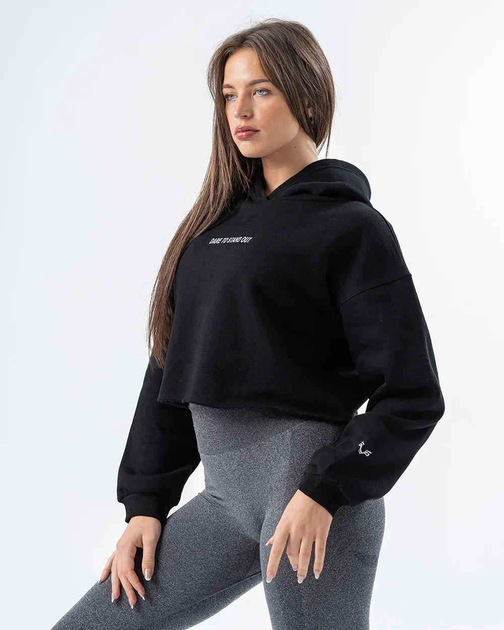 Crop top Hoodie Black - Bfeerce - Babazzaro
