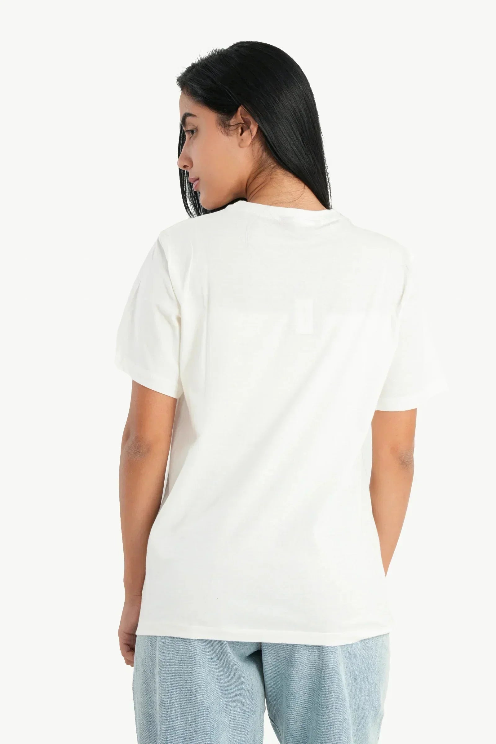 Carina - Cotton Off White T-Shirt 3