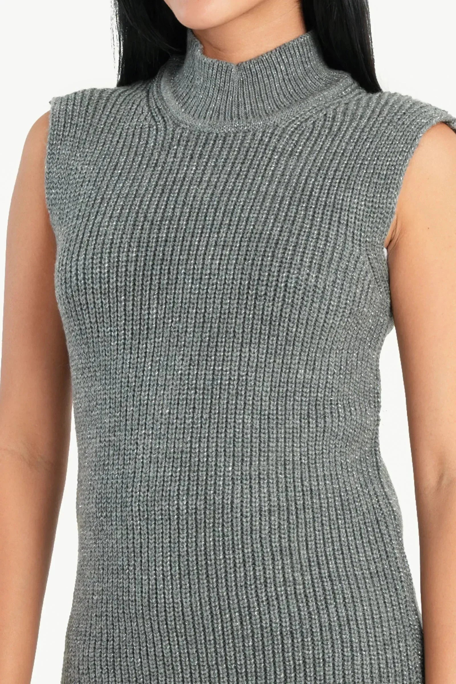 Carina - High Neck Ribbed Pullover 4