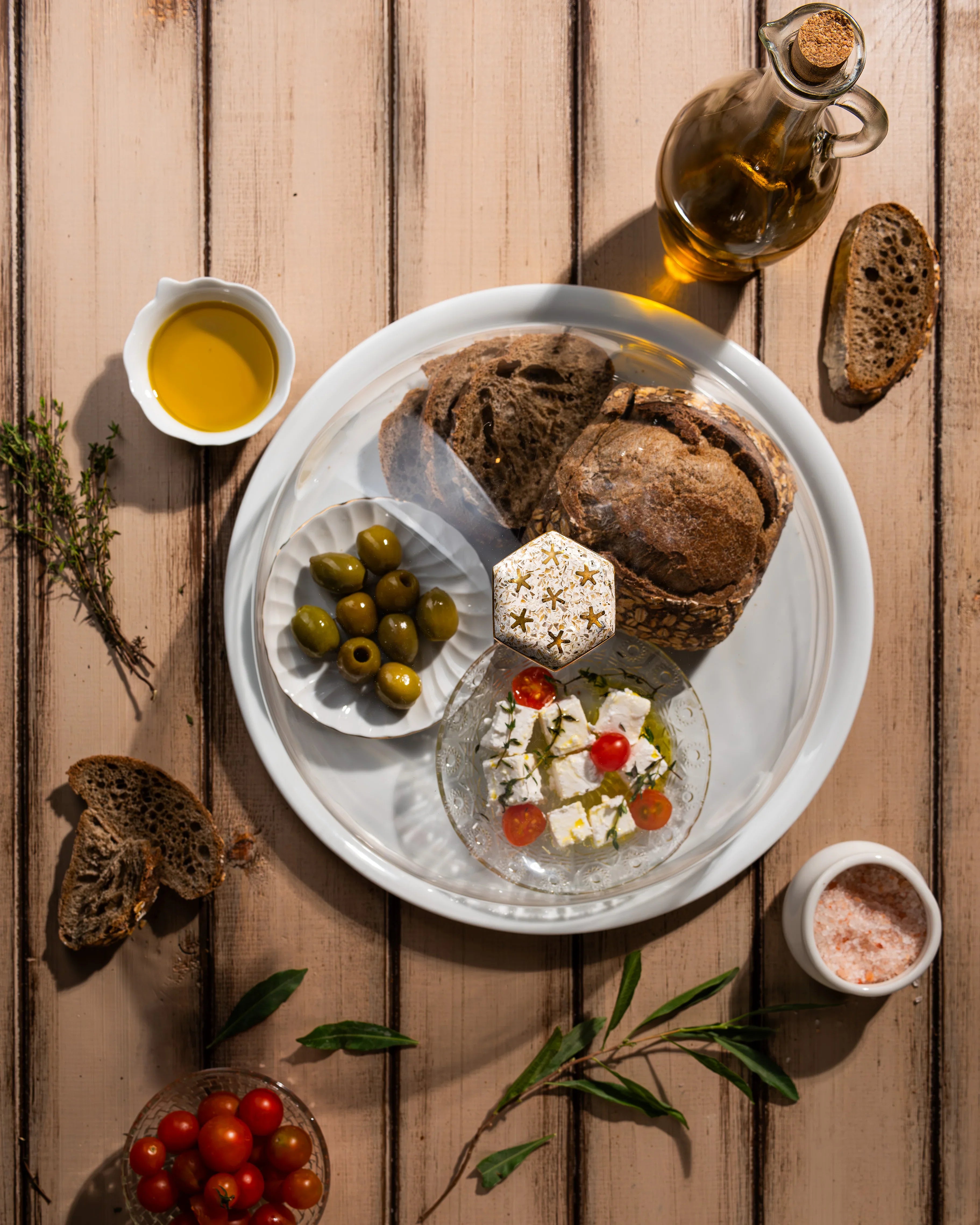 Rechote - Starline Rounded porcelain serving plate 1