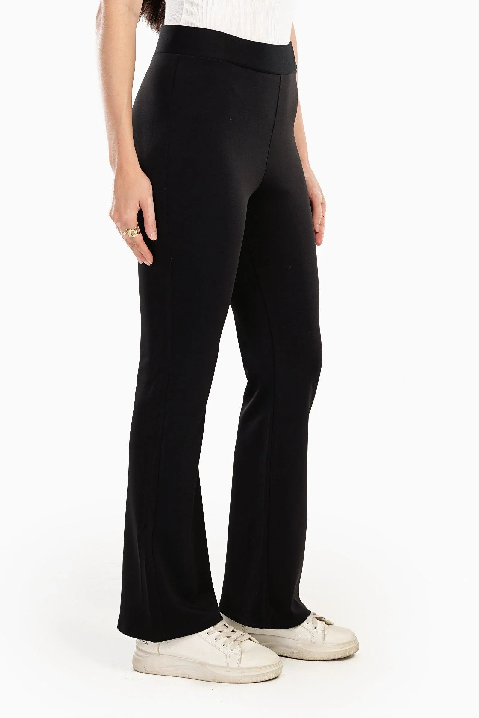 Clue - Black Flare Full Length Pants 2