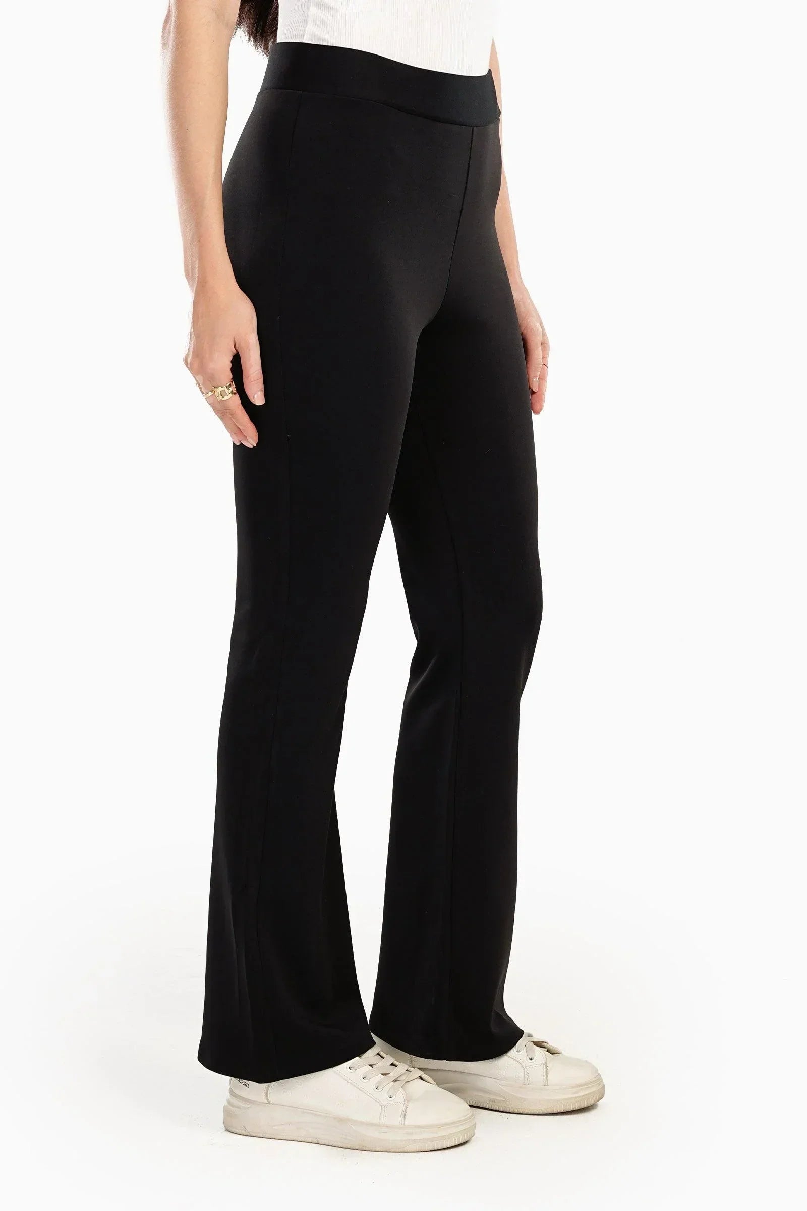 Clue - Black Flare Full Length Pants 2